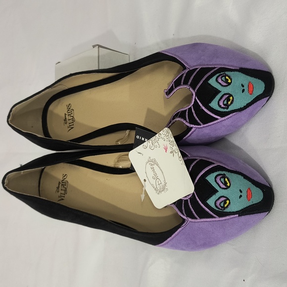 torrid Shoes - Torrid Disney Maleficient Villains Slip On Embroidered Purple Black Shoes
